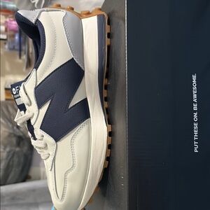 New Balance White and Blue Sneakers Retro Style